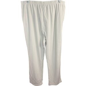 Lands’ End 1X/P Cotton Lounge Pants Beige Elastic‎ Waist Pull-On 16W 18W